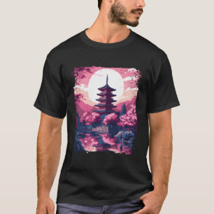 T-shirt Sakura Arbre De Fleur De Cerisier Esthétique Dans