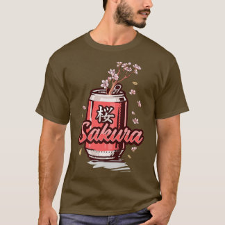 T-shirt Sakura Cherry Blossom Boire Can Art pour japonais