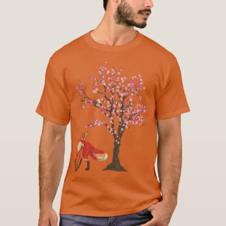 T-shirt Sakura Cherry Blossom De L'Amour Forêt Nature Anim