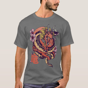 T-shirt Sakura, Dragon Japonais