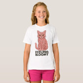 T-shirt Sakura Fleurs Chat Sentiment de Bloomie (Devant entier)
