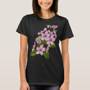 T-shirt Sakura Fleurs de printemps Cerisier Fleur Arbre Ja