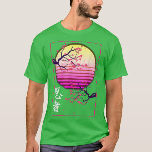 T-shirt Sakura japonais fleurs de cerisier de fleurs esthé