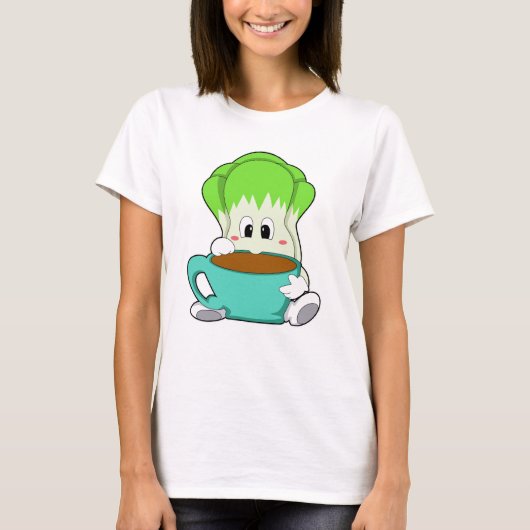 T-shirt Salade avec Coupe de café (Devant)