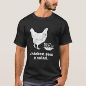 T-shirt Salade César De Poulet Plaisanterie Poulet Voit Un (Devant)