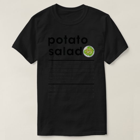 T-shirt Salade de pomme de terre - valeur nutritive  (Design devant)