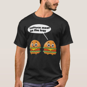 T-shirt salade de viande sur le plateau nourriture drôle