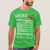 T-shirt salade étiquette de la valeur nutritive (Devant)