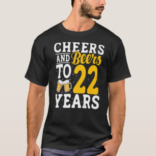 T-shirt Salades et bières à 22 ans Bière Boire 22 année