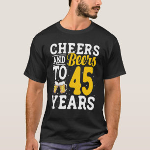 T-shirt Salades et bières à 45 ans Bière Boire 45 ans
