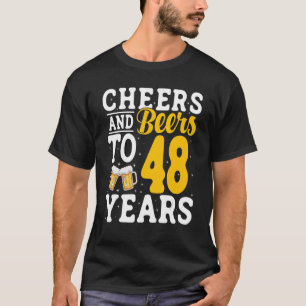 T-shirt Salades et bières à 48 ans Bière Boire 48 année