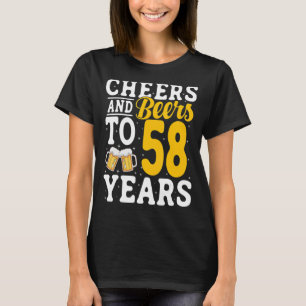 T-shirt Salades et bières à 58 ans Bière Boire 58 année