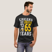 T-shirt Salades et bières à 65 ans Bière Boire 65 ans (Devant entier)
