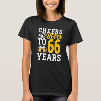 T-shirt Salades et bières à 66 ans Bière Boire 66 année