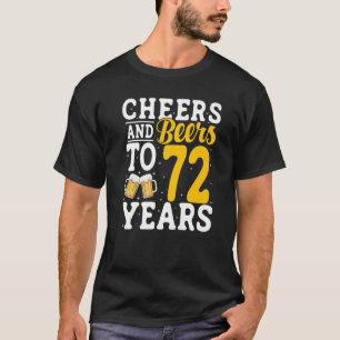 T-shirt Salades et bières à 72 ans Bière Boire 72 Année