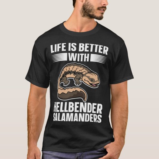 T-shirt Salamander Avec Hellbender Salamander (Devant)