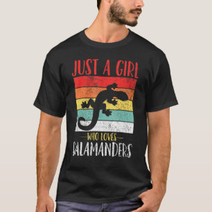 T-shirt Salamander Juste une fille qui aime Salamanders Vi