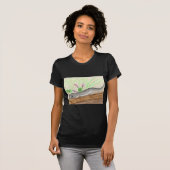 T-shirt Salamandre gris tacheté blanc (Devant entier)