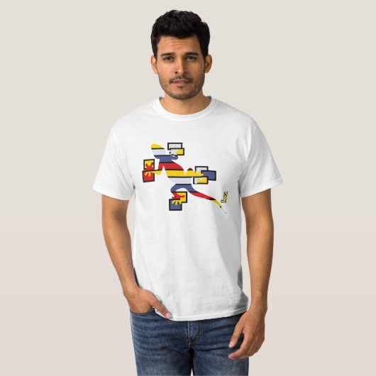 T-shirt salamandre mondrian (Devant entier)