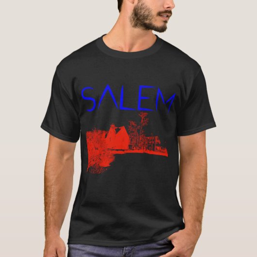T-shirt Salem American History House of Seven Gables Black (Devant)