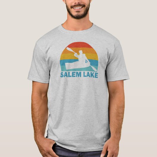T-shirt Salem Lake North Carolina Kayak (Devant)