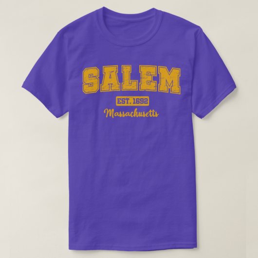 T-shirt Salem Massachusetts 1692 orng (Design devant)