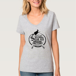 T-shirt Salem Witch Broom Factory - drôle vintage gothique