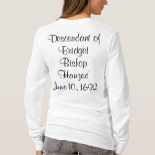 T-shirt Salem Witch Descendants Bridget Bishop Long Manche (Dos)