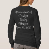 T-shirt Salem Witch Descendants Bridget Bishop Long Manche (Dos)