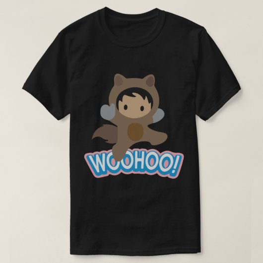 T-shirt Salesforce Astro Wohooo - Salesforce semi-blazer - (Design devant)