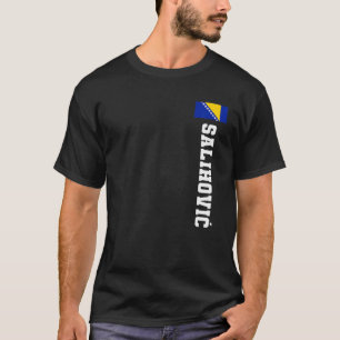 T-shirt Salihovic Bosnie Drapeau Nom Manteau Arme Emblème