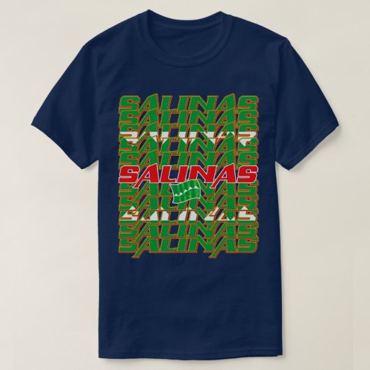 T-shirt Salinas Texte en cascade 2 (Design devant)