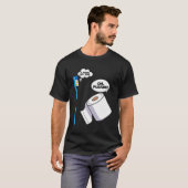 T-shirt Salle de bain Toilettes Brosse Toilette Papier de (Devant entier)