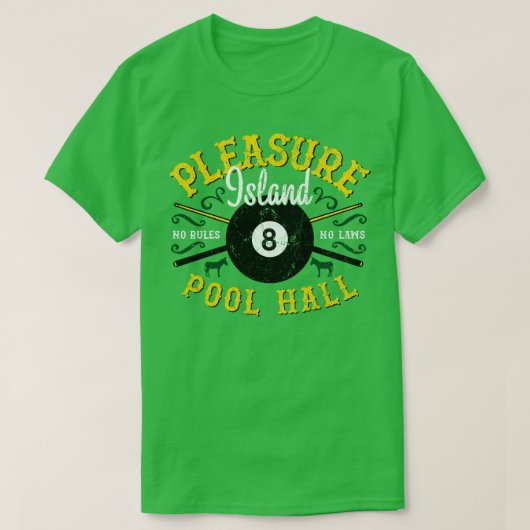 T-shirt Salle de billard de l'île Pleasure (Design devant)