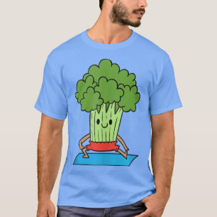 T-shirt Salle De Fitness Jolie Brocoli Faire des exercices