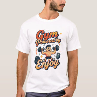 T-shirt Salle de sport alimentée par Enjoy - Dessin animé