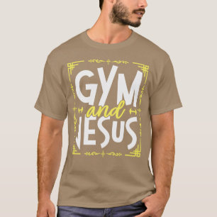 T-shirt Salle De Sport Et Jésus Fitness Fitness Poids Lift