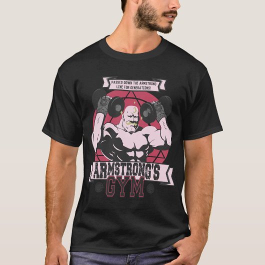 T-shirt Salle de sport Strong Arm rétro (Devant)