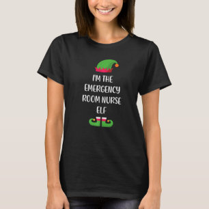 T-shirt Salle d'urgence Infirmière Elfe Famille de Noël Co