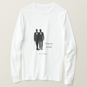 T-shirt Salles de Mariage gay avec nom et date