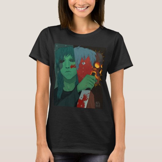 T-shirt Sally Face : peinture numérique (Devant)