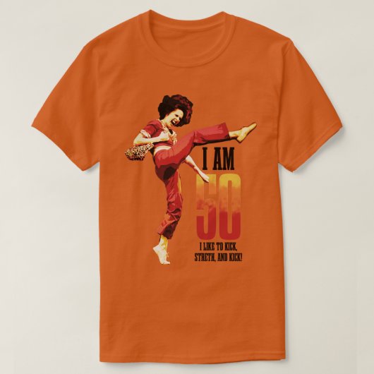 T-shirt sally omalley Im 50 j'aime donner un coup de pied (Design devant)