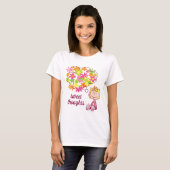 T-shirt Sally pense aux fleurs (Devant entier)