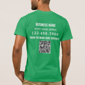 T-shirt Salon Bienvenue Logo d'entreprise Code QR (Dos)