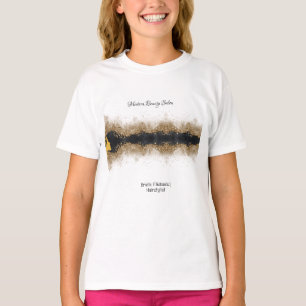 T-shirt Salon de coiffure Or et noir