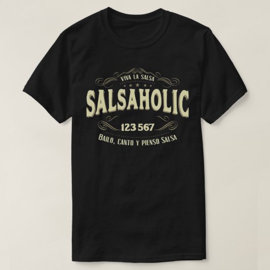T-shirt Salsa Dancer Salsaholic (Design devant)