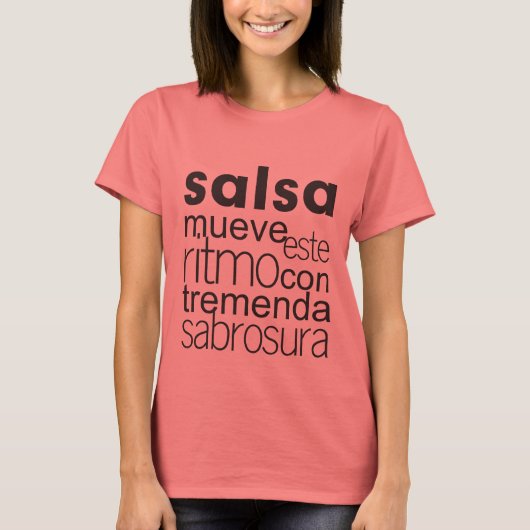 T-shirt Salsa Mueve este ritmo con tremenda sabrosura (Devant)