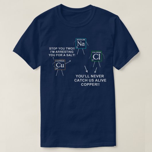 T-shirt Salt and Copper Periodic Table Funny Chemistry Sci (Design devant)
