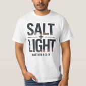 T-shirt "SALT + LIGHT Christian – Matthew 5:13 (Devant)
