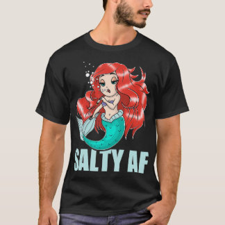 T-shirt Salty AF Adulte Sirène Sassy Attitude Femmes Cadea
